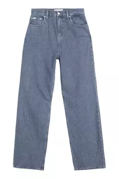 Прямые джинсы с высокой талией Calvin Klein Jeans, серый