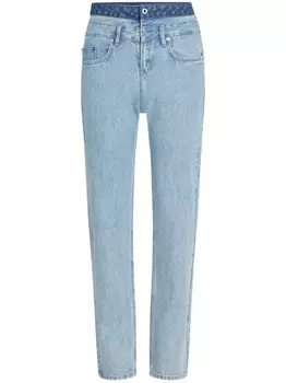 Прямые джинсы с завышенной талией Karl Lagerfeld Jeans, синий