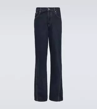 Прямые джинсы со вставками Lanvin, синий