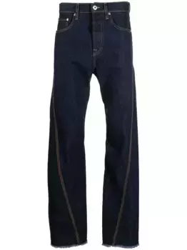 Прямые джинсы средней посадки Lanvin, синий
