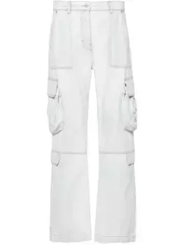 Прямые джинсы средней посадки MSGM, синий