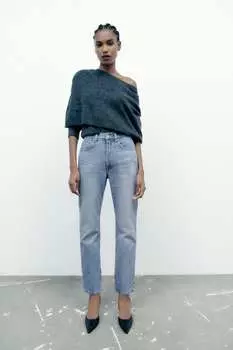 Прямые джинсы trf ZARA, синий