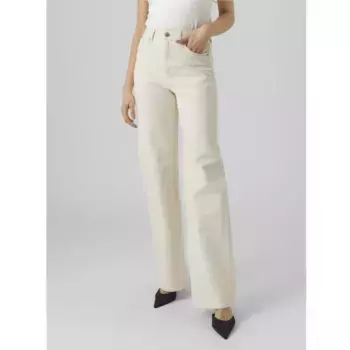 Прямые джинсы Vero Moda "VMTESSA HR WIDE STR JEANS ECRU GA", цвет Ecru
