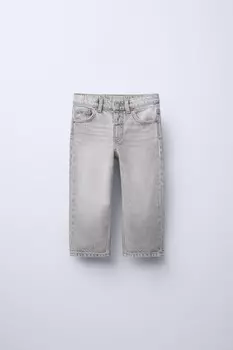 Прямые джинсы ZARA, серый