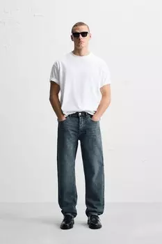 Прямые джинсы ZARA, синий