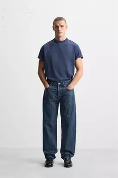 Прямые джинсы ZARA, синий