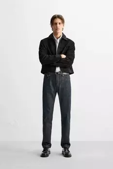 Прямые джинсы ZARA, темно-синий