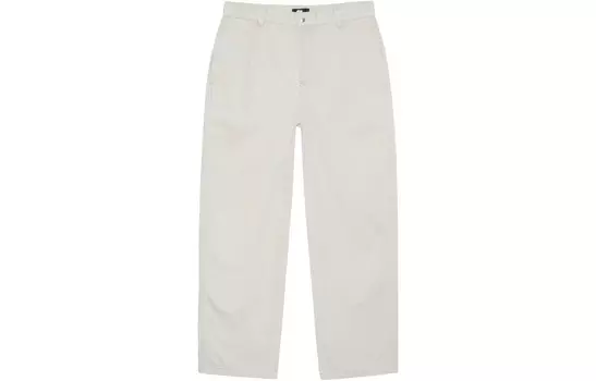 Прямые хлопковые брюки Stssy Stussy, белый