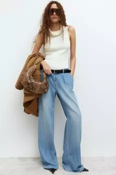 Прямые обычные джинсы H&M, голубой