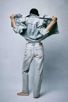 Прямые обычные джинсы H&M, синий