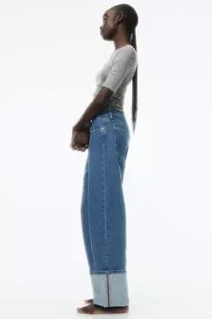 Прямые обычные джинсы H&M, синий
