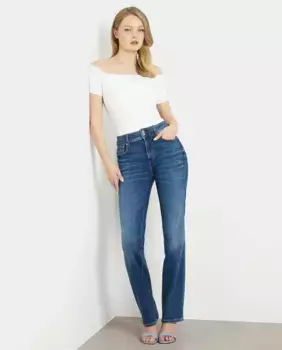 Прямые утягивающие брюки Guess, тёмно-синий