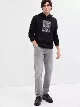 Прямые зауженные джинсы Gap, серый