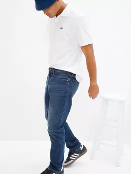 Прямые зауженные джинсы Gap, синий