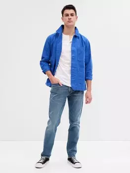 Прямые зауженные джинсы Gap, синий