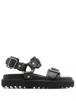 Пряжка-застежка кожаная Босоножки Acne Studios, черный