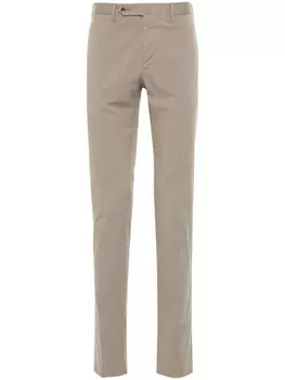 PT Torino pressed-crease slim-cut chinos, серый