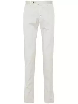 PT Torino pressed-crease slim-cut chinos, серый