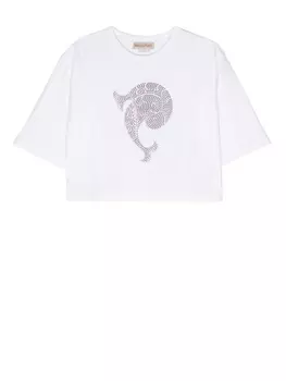 Pucci декорированная футболка, белый