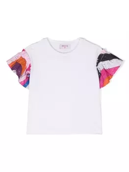 Pucci футболка с оборками, белый