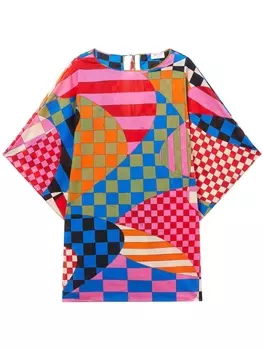 PUCCI кафтан в клетку, разноцветный