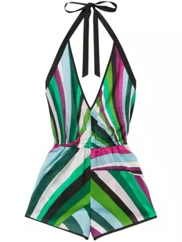 PUCCI комбинезон с принтом, зеленый