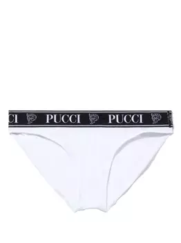 PUCCI комплект из трех трусов-брифов с логотипом, черный