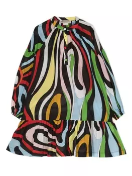 Pucci полосатое платье, черный