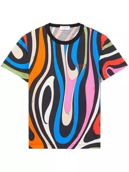 PUCCI рубашка с принтом Marmo, черный