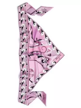 PUCCI шелковый платок с принтом Orchidee, розовый