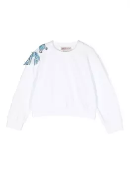 Pucci толстовка с бантом, белый