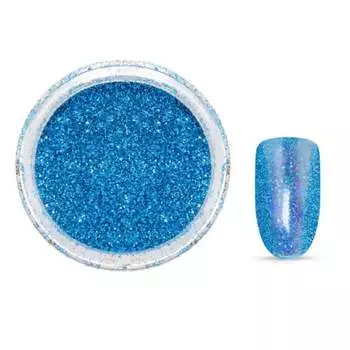 Пудра для дизайна ногтей HOLO Light Blue Claresa