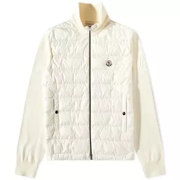 Пуховая вязаная куртка с капюшоном Moncler