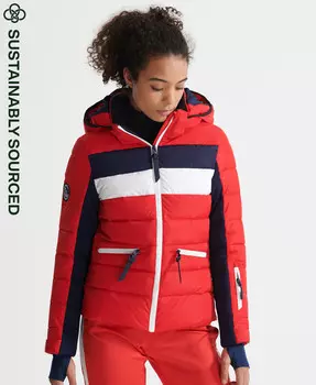 Пуховик alpine revive Superdry, красный