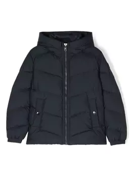 Пуховик Authentic с капюшоном Woolrich Kids, синий