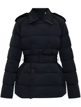 Пуховик Burberry с пряжкой B, черный