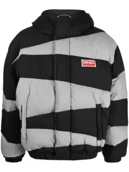 Пуховик Dazzle Stripe KENZO, черный