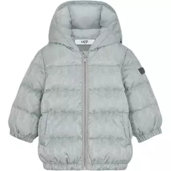 Пуховик детский Dior, серебряный