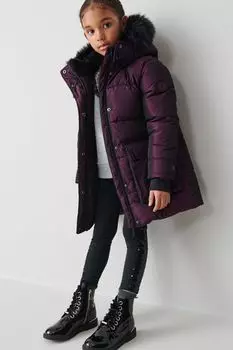 Пуховик для девочек Clarks, фиолетовый