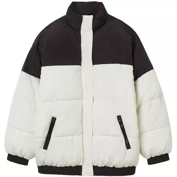 Пуховик H&amp;M, черно-белый