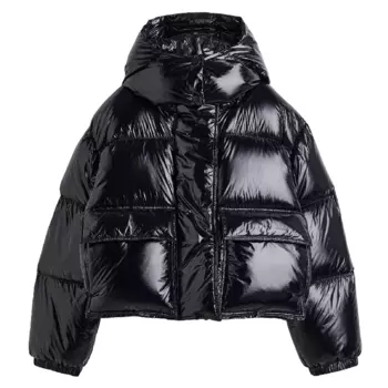 Пуховик H&amp;M Hooded, черный