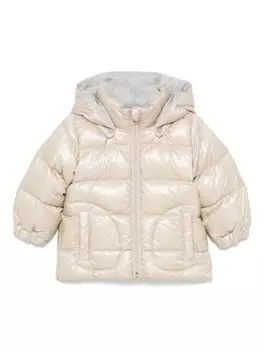 Пуховик Herno Kids с капюшоном, серый