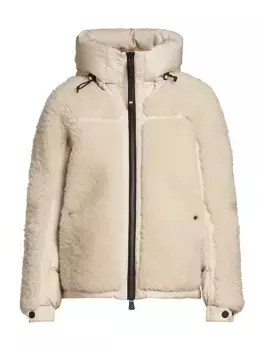 Пуховик из овчины Epicea Moncler Grenoble, цвет natural