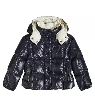 Пуховик из параны Moncler Enfant, синий