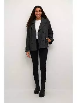 Пуховик Kaffe, цвет black/grey check