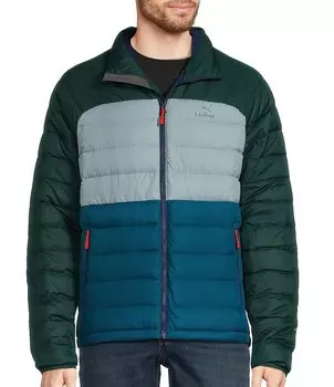Пуховик L.L.Bean Bean's с цветными блоками, синий