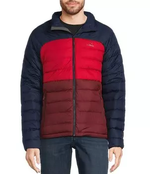 Пуховик L.L.Bean Bean's с цветными блоками, синий