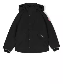 Пуховик Logan с капюшоном Canada Goose Kids, черный