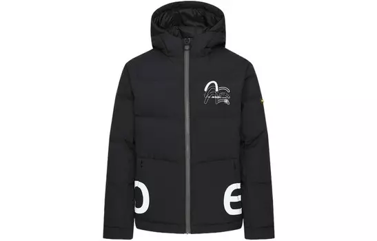 Пуховик мужской черный Evisu, черный