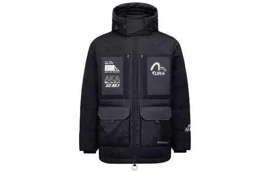 Пуховик мужской черный Evisu, черный